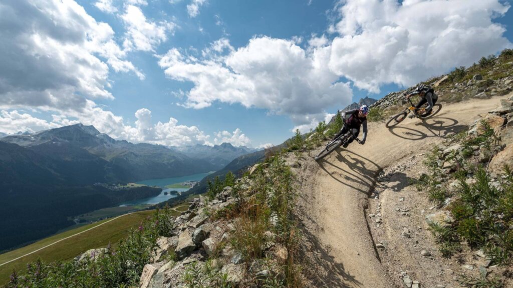 Mountainbike Downhills im Engadin