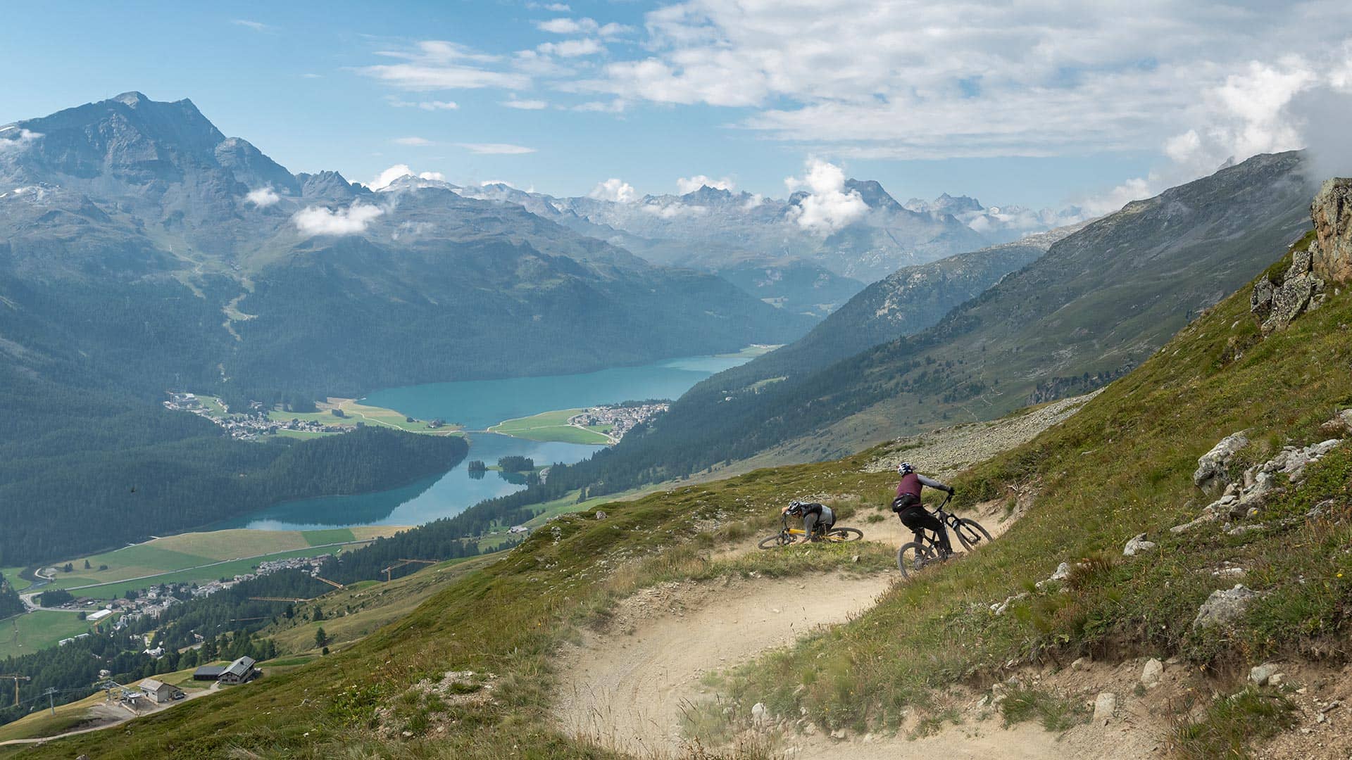 Mountainbike Downhills im Engadin