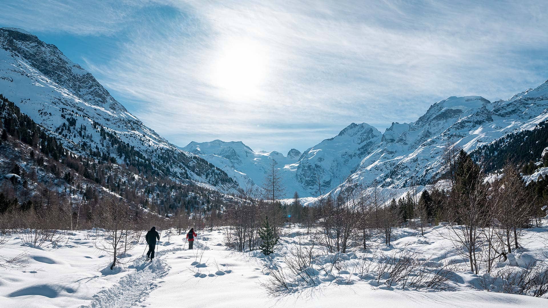 Schneeschuhwandern im Engadin